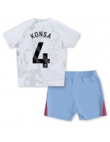 Aston Villa Ezri Konsa #4 Venkovní dres pro děti 2023-24 Krátký Rukáv (+ trenýrky)